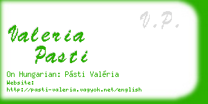 valeria pasti business card